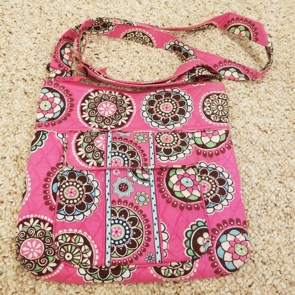 VERA BRADLEY Pink Paisley Print Crossbody - Picture 1 of 4